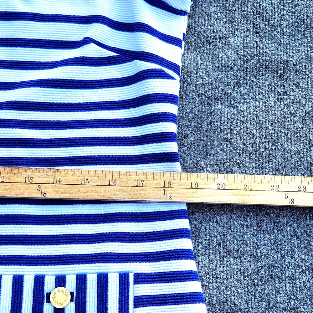 Lilly Pulitzer Navy and White Striped Long Sleeve Dress - Picture 5 of 7